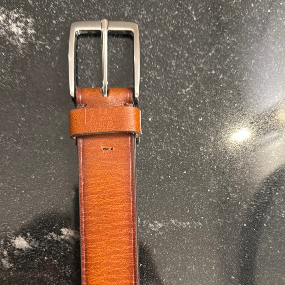 Banana Republic Brown Leather Belt with Silver Buckle Sz 34